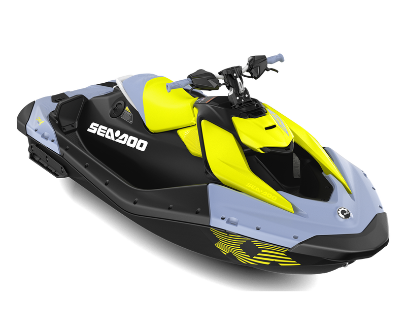 24 SEA DOO - SPARK 1UP TRIXX 90 - Vapor Blue / Neon Yellow